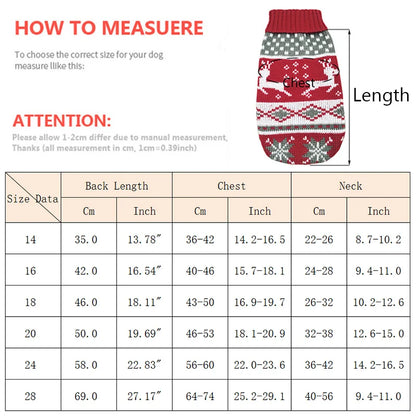 Stripe Big Dog Sweater Winter Warm Pet Clothes for Small Large Dog Chihuahua Golden Retriever Coat Puppy Suit Dogs Pets Clothing